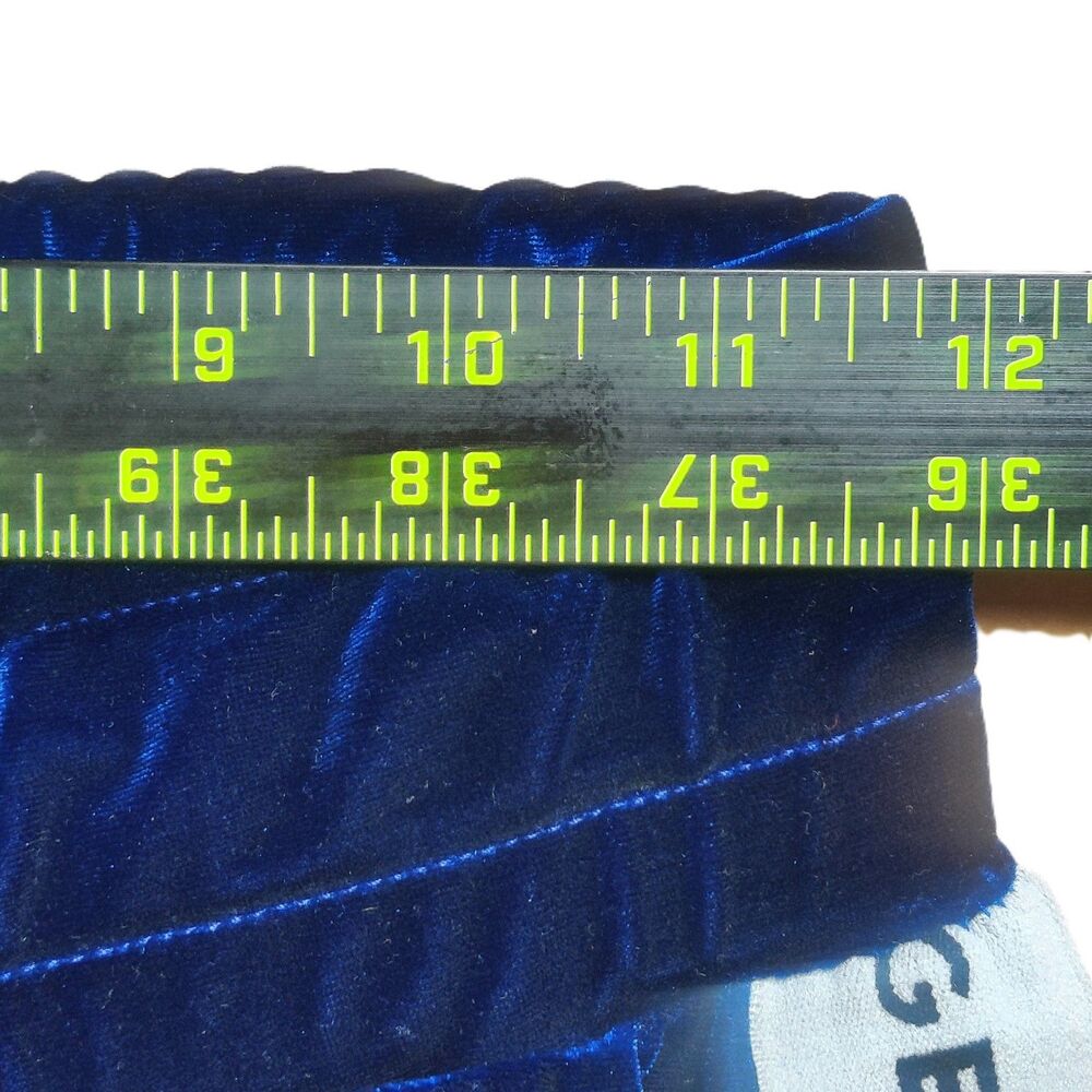 Milano Di Rouge Velvet Track Pants Blue Logo Tape Side Stripe Size M - Picture 5 of 5